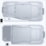 Wellis Iceland Duo isbad med separat opvarmet massagezone