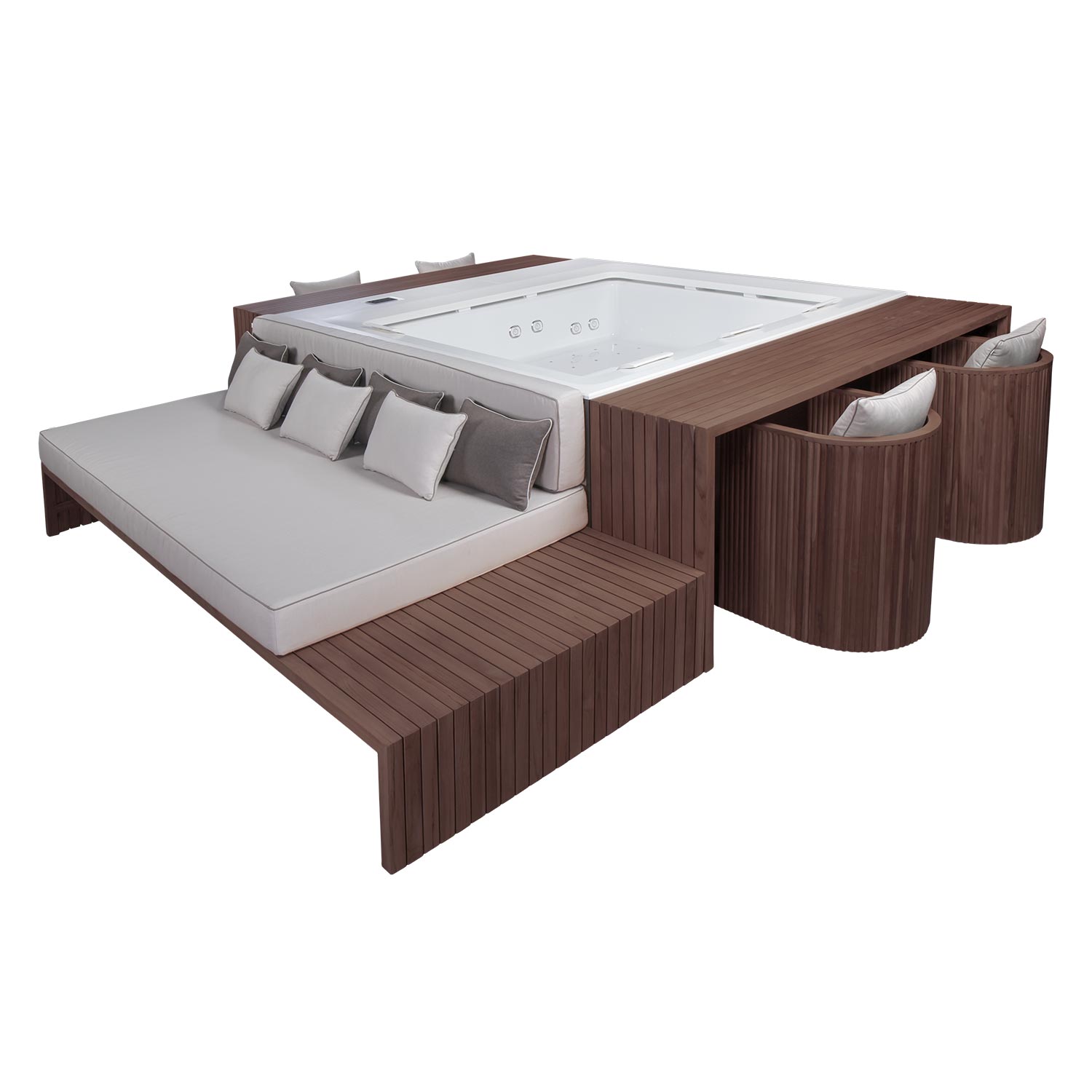 Dabassy Premier Furniture Set premium loungesæt i varmebehandlet asketræ
