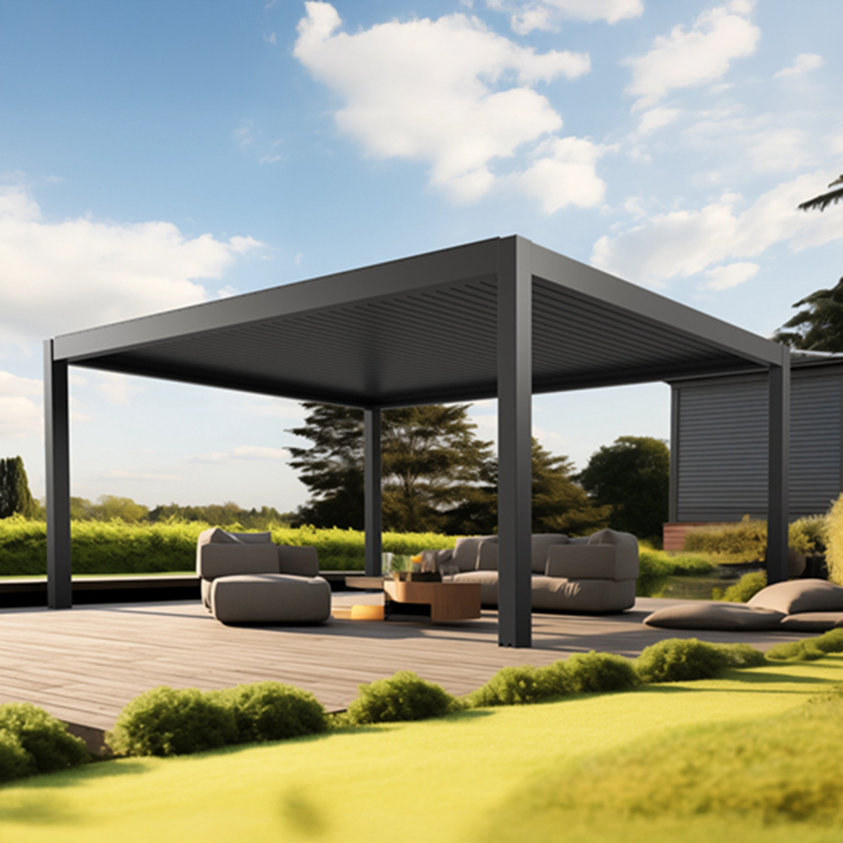 MotionFlex 600 bioklimatisk pergola med LED-belysning 2 MotionFlex 600 bioklimatisk pergola med LED-belysning